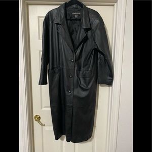 Leather Full Length SAVANNAH Black Sz X